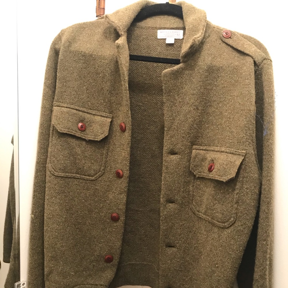 J Crew Lambswool Eisenhower cardigan sweater